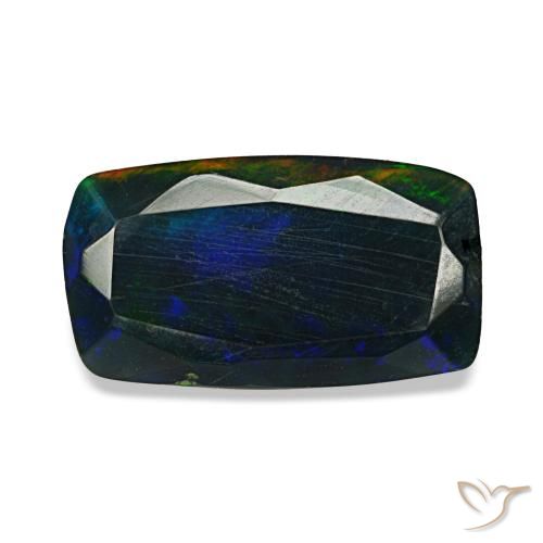 1.06ct Multicolor Black Opal, Cushion, Opaque