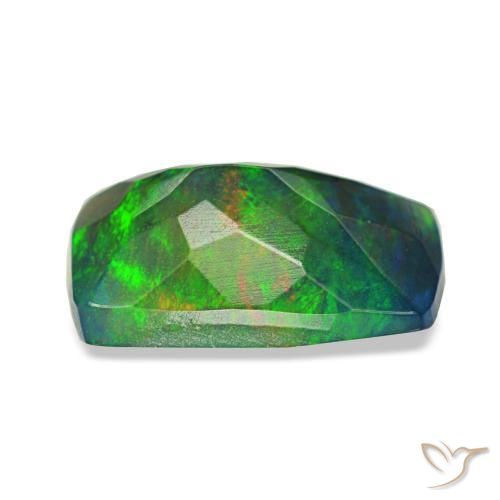 Black Opal Gemstone in 9 x 5.6 mm Size for Sale, Black Opal Stone in Multicolor Color