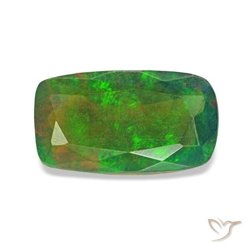 0.96ct Multicolor Black Opal, Cushion, Translucent
