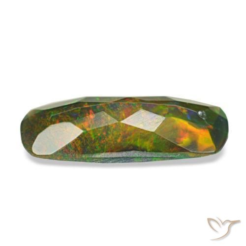 Black Opal Gemstone in 12.9 x 5.2 mm Size for Sale, Black Opal Stone in Multicolor Color