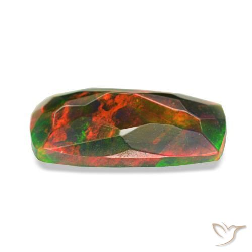 Black Opal Gemstone in 9.2 x 5.4 mm Size for Sale, Black Opal Stone in Multicolor Color