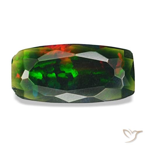1.18ct Multicolor Black Opal, Cushion, Translucent