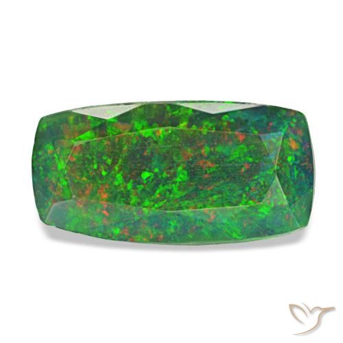 1.26ct Multicolor Black Opal, Cushion, Translucent