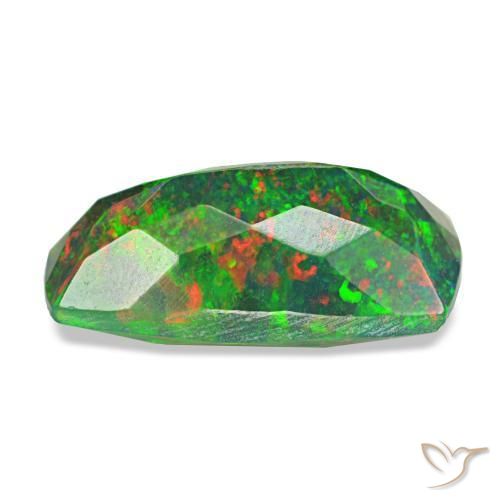 Black Opal Gemstone in 10.8 x 5.5 mm Size for Sale, Black Opal Stone in Multicolor Color