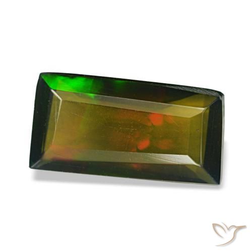 2.13 ct Multicolor Black Opal Stone, Natural Black Opal in Cushion-Cut Shape for Sale
