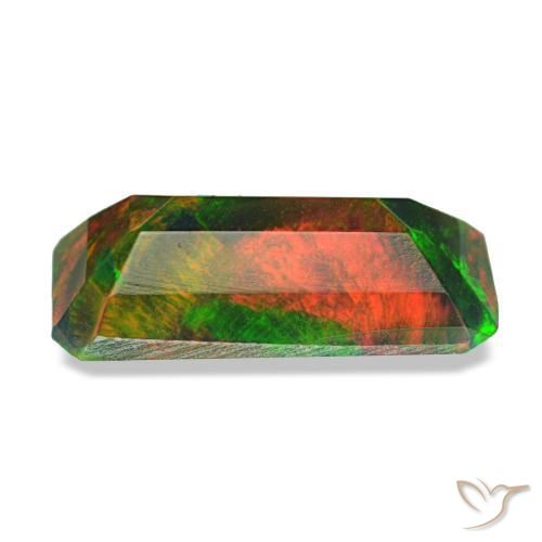 Black Opal Gemstone in 10.7 x 5.3 mm Size for Sale, Black Opal Stone in Multicolor Color