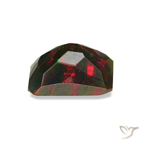 Black Opal Gemstone in 6.6 x 4.7 mm Size for Sale, Black Opal Stone in Multicolor Color