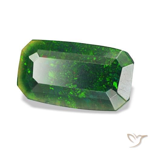 0.77 ct Multicolor Black Opal Stone, Natural Black Opal in Octagon Step Cut Shape for Sale