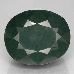 102.65 ct Green Bloodstone Gemstone, Bloodstone Gem in Oval Facet Shape for Sale.