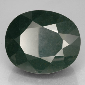 102.65 ct Green Bloodstone Stone, Natural Bloodstone in Oval Facet Shape for Sale