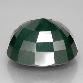 Bloodstone Gemstone in 31.9 x 26.5 mm Size for Sale, Bloodstone Stone in Deep Green Color
