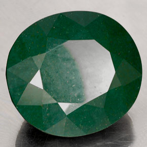 90.45 ct Green Bloodstone Stone, Natural Bloodstone in Oval Facet Shape for Sale