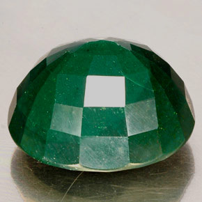 Bloodstone Gemstone in 29.7 x 26.9 mm Size for Sale, Bloodstone Stone in Deep Green Color