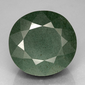 105.95 ct Green Bloodstone Gemstone, Bloodstone Gem in Round Facet Shape for Sale.