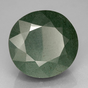 105.95 ct Green Bloodstone Stone, Natural Bloodstone in Round Facet Shape for Sale