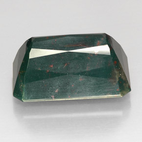Bloodstone Gemstone in 21.5 x 14.1 mm Size for Sale, Bloodstone Stone in Spotted Green Color
