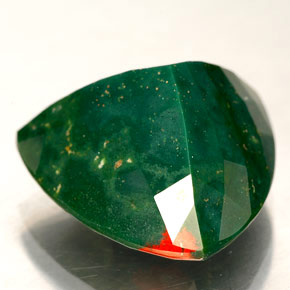 Bloodstone Gemstone in 16 x 16 mm (calibrated) Size for Sale, Bloodstone Stone in Spotted Green Color
