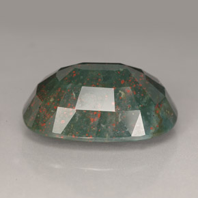 Bloodstone Gemstone in 21.3 x 15.1 mm Size for Sale, Bloodstone Stone in Spotted Green Color