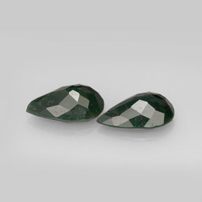 Bloodstone Gemstone in 11.1 x 7.3 mm Size for Sale, Bloodstone Stone in Spotted Green Color