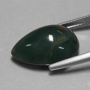 Bloodstone Gemstone in 18 x 13 mm (calibrated) Size for Sale, Bloodstone Stone in Spotted Green Color
