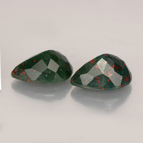 Bloodstone Gemstone in 9.5 x 7.3 mm Size for Sale, Bloodstone Stone in Spotted Green Color