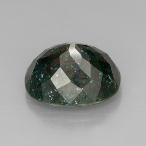 Bloodstone Gemstone in 18 x 14.9 mm Size for Sale, Bloodstone Stone in Spotted Green Color
