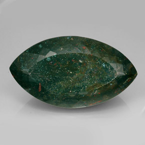 469.00 ct Green Bloodstone Gemstone, Bloodstone Gem in Marquise Facet Shape for Sale.