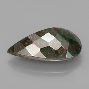 Bloodstone Gemstone in 18.5 x 11.6 mm Size for Sale, Bloodstone Stone in Spotted Green Color