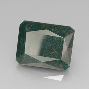22.40 ct Green Bloodstone Stone, Natural Bloodstone in Octagon / Scissor Cut Shape for Sale