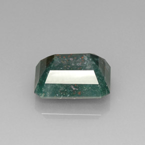 Bloodstone Gemstone in 14 x 12 mm (calibrated) Size for Sale, Bloodstone Stone in Spotted Green Color
