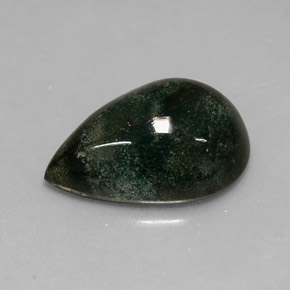 2.71 ct Green Bloodstone Stone, Natural Bloodstone in Pear Cabochon Shape for Sale