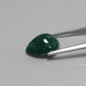 Bloodstone Gemstone in 10.9 x 8.7 mm Size for Sale, Bloodstone Stone in Spotted Green Color