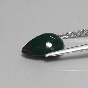 Bloodstone Gemstone in 15 x 11.3 mm Size for Sale, Bloodstone Stone in Spotted Green Color