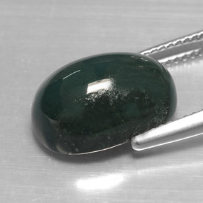 Bloodstone Gemstone in 14 x 10 mm (calibrated) Size for Sale, Bloodstone Stone in Spotted Green Color