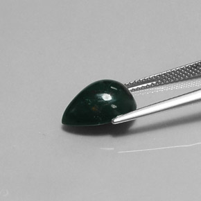 Bloodstone Gemstone in 12.9 x 9.7 mm Size for Sale, Bloodstone Stone in Spotted Green Color