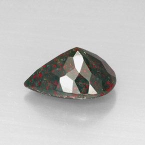 Bloodstone Gemstone in 13.9 x 9.9 mm Size for Sale, Bloodstone Stone in Spotted Green Color