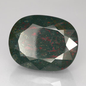 73.05 ct Green Bloodstone Stone, Natural Bloodstone in Cushion-Cut Shape for Sale
