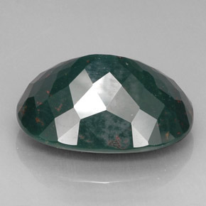 Bloodstone Gemstone in 23.3 x 17.5 mm Size for Sale, Bloodstone Stone in Spotted Green Color