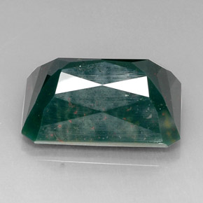 Bloodstone Gemstone in 21.1 x 14.7 mm Size for Sale, Bloodstone Stone in Spotted Green Color