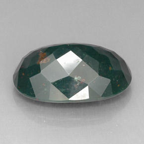 Bloodstone Gemstone in 20.2 x 13.3 mm Size for Sale, Bloodstone Stone in Spotted Green Color