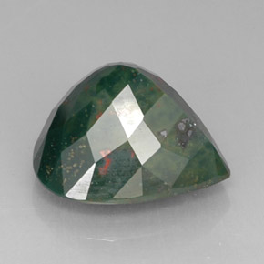 Bloodstone Gemstone in 16.4 x 16 mm Size for Sale, Bloodstone Stone in Spotted Green Color