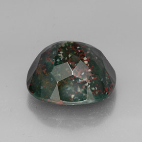 Bloodstone Gemstone in 20 x 19.1 mm Size for Sale, Bloodstone Stone in Spotted Green Color