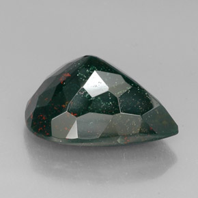 Bloodstone Gemstone in 25.5 x 19.9 mm Size for Sale, Bloodstone Stone in Spotted Green Color