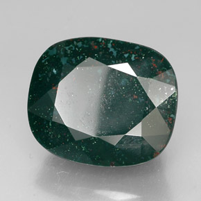 41.61 ct Green Bloodstone Stone, Natural Bloodstone in Cushion-Cut Shape for Sale