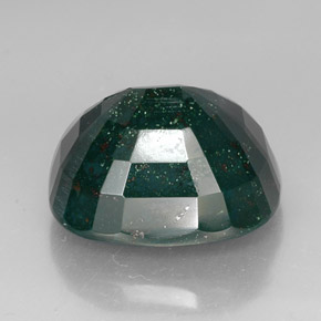 Bloodstone Gemstone in 23 x 19.6 mm Size for Sale, Bloodstone Stone in Spotted Green Color