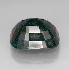 Bloodstone Gemstone in 26.5 x 21.4 mm Size for Sale, Bloodstone Stone in Spotted Green Color