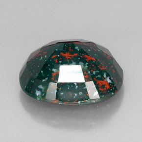 Bloodstone Gemstone in 23.8 x 20.8 mm Size for Sale, Bloodstone Stone in Spotted Green Color