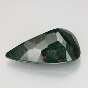Bloodstone Gemstone in 21.8 x 15.4 mm Size for Sale, Bloodstone Stone in Spotted Green Color