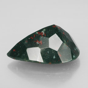 Bloodstone Gemstone in 19.2 x 13.5 mm Size for Sale, Bloodstone Stone in Spotted Green Color