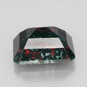 Bloodstone Gemstone in 15 x 11.9 mm Size for Sale, Bloodstone Stone in Spotted Green Color